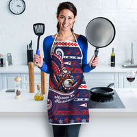 American Samoa Christmas Apron Santa Riding Bald Eagle DT05 - Polynesian Pride