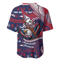 American Samoa Christmas Baseball Jersey Santa Riding Bald Eagle DT05 - Polynesian Pride