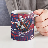 American Samoa Christmas Ceramic Mug Santa Riding Bald Eagle DT05 - Polynesian Pride