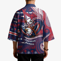 American Samoa Christmas Kimono Santa Riding Bald Eagle DT05 - Polynesian Pride