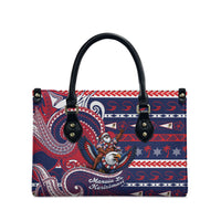 American Samoa Christmas Leather Bag Santa Riding Bald Eagle DT05 - Polynesian Pride