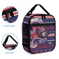 American Samoa Christmas Lunch Bag Santa Riding Bald Eagle DT05 - Polynesian Pride