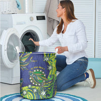 Cook Islands Language Week Laundry Basket Flying Fish 15 Stars Tribal Patterns