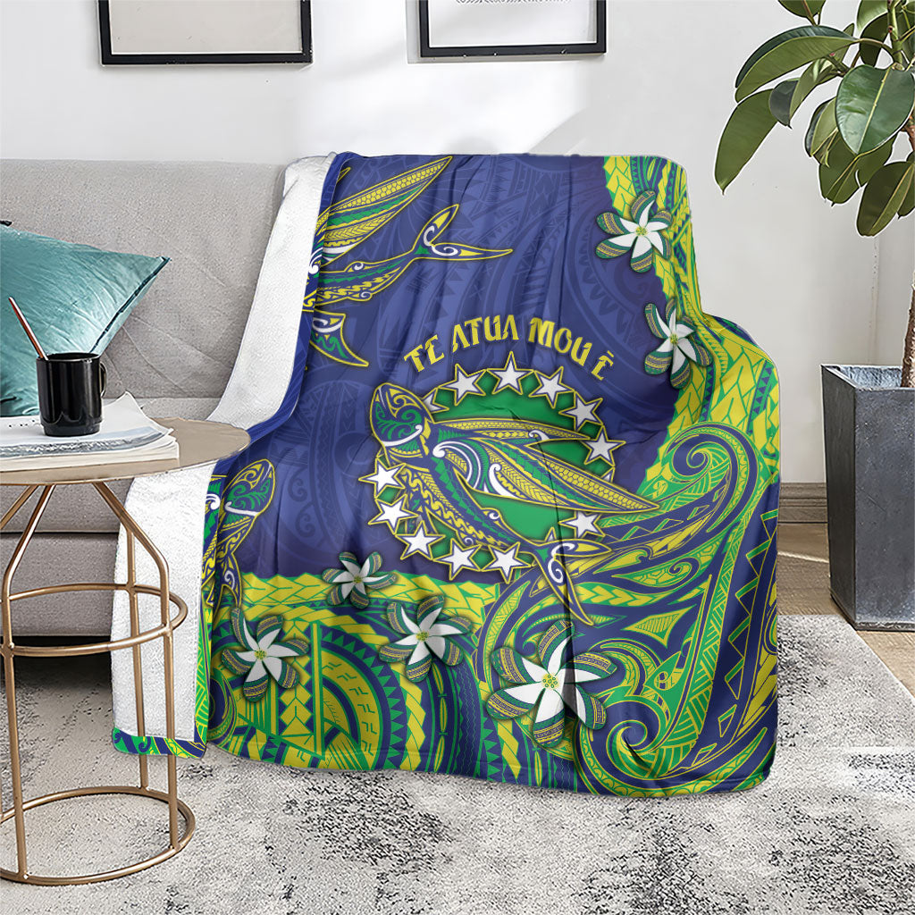 Cook Islands Language Week Blanket Flying Fish 15 Stars Tribal Patterns