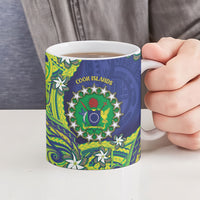 Cook Islands Language Week Ceramic Mug Flying Fish 15 Stars Tribal Patterns