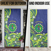 Cook Islands Language Week Door Cover Flying Fish 15 Stars Tribal Patterns