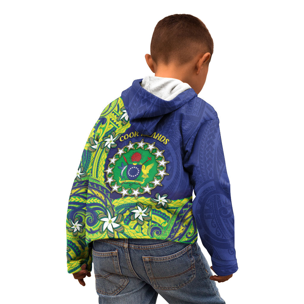 Cook Islands Language Week Kid Hoodie Flying Fish 15 Stars Tribal Patterns