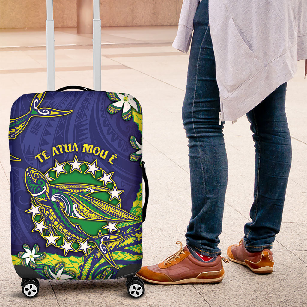 Cook Islands Language Week Luggage Cover Flying Fish 15 Stars Tribal Patterns DT05 Green - Polynesian Pride