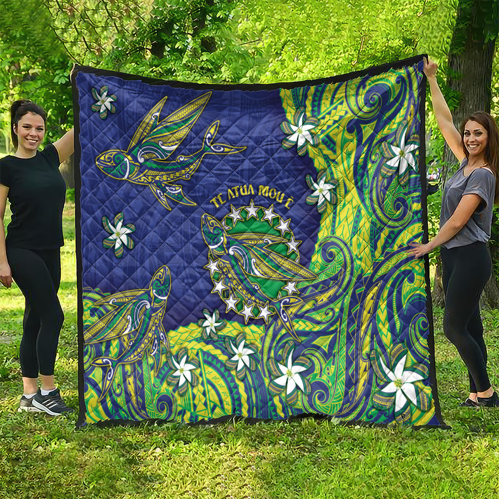 Cook Islands Language Week Quilt Flying Fish 15 Stars Tribal Patterns