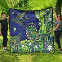Cook Islands Language Week Quilt Flying Fish 15 Stars Tribal Patterns