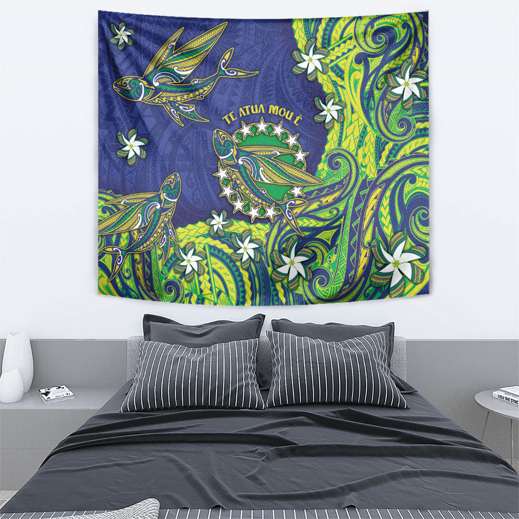 Cook Islands Language Week Tapestry Flying Fish 15 Stars Tribal Patterns
