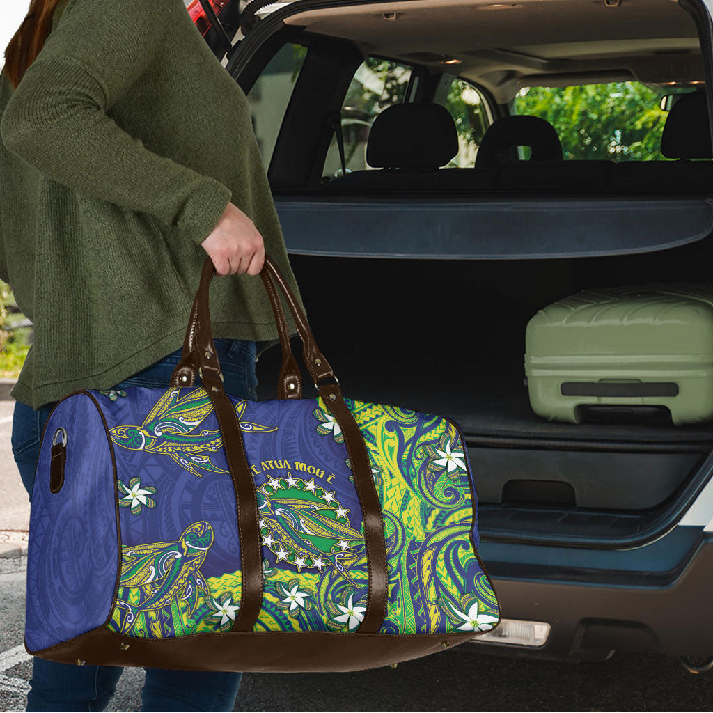 Cook Islands Language Week Travel Bag Flying Fish 15 Stars Tribal Patterns