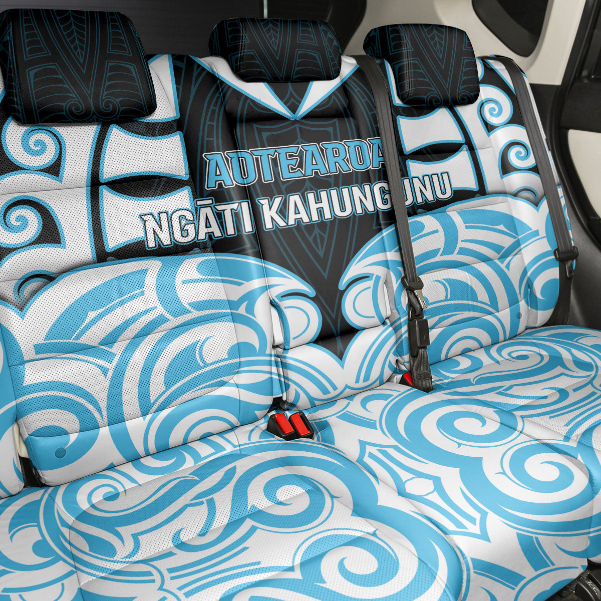 Aotearoa Ngati Kahungunu Back Car Seat Cover New Zealand Traditional Maori Pattern