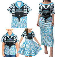 Custom Aotearoa Ngati Kahungunu Family Matching Puletasi and Hawaiian Shirt New Zealand Traditional Maori Pattern