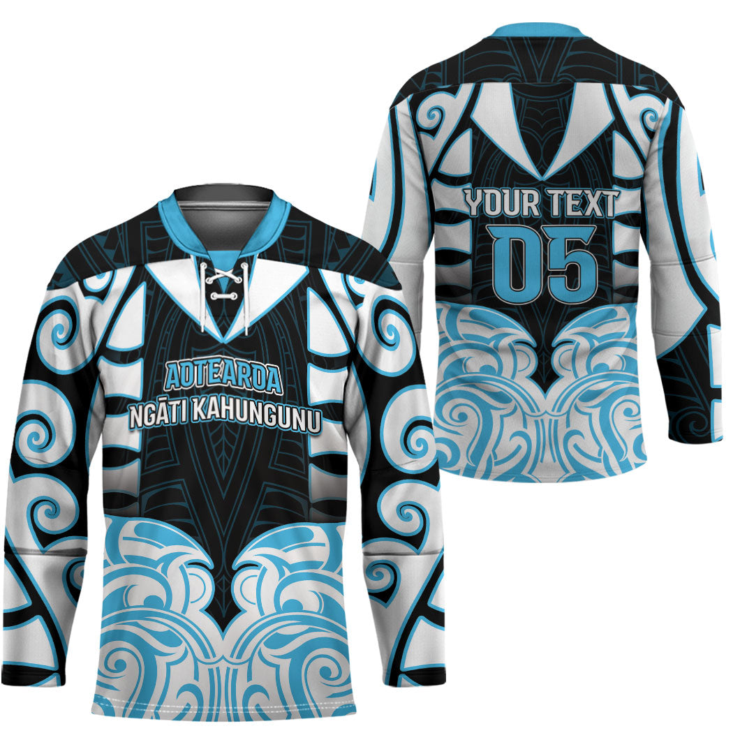 Custom Aotearoa Ngati Kahungunu Hockey Jersey New Zealand Traditional Maori Pattern