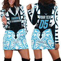 Custom Aotearoa Ngati Kahungunu Hoodie Dress New Zealand Traditional Maori Pattern
