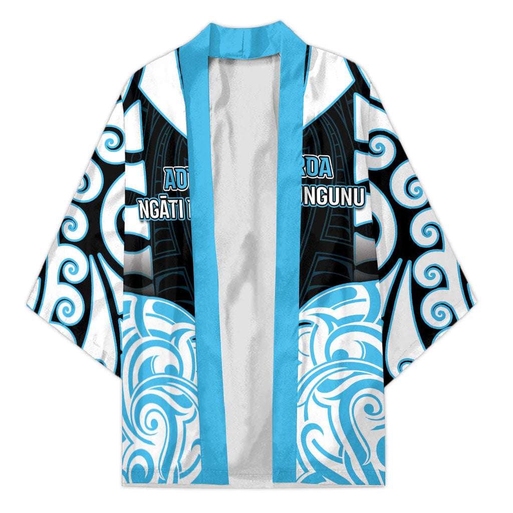 Custom Aotearoa Ngati Kahungunu Kimono New Zealand Traditional Maori Pattern DT05 Unisex Blue - Polynesian Pride