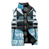 Custom Aotearoa Ngati Kahungunu Sleeveless Puffer Jacket New Zealand Traditional Maori Pattern