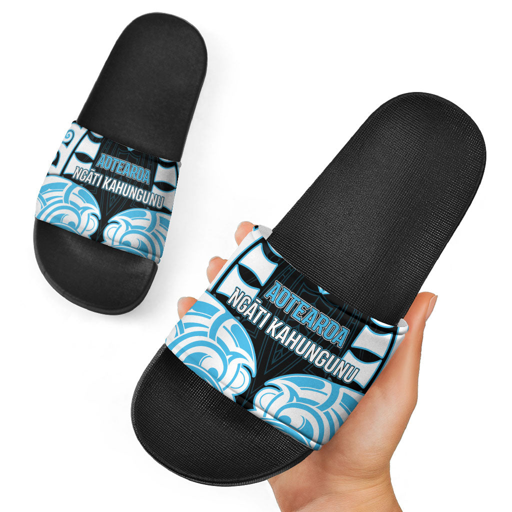 Aotearoa Ngati Kahungunu Slide Sandals New Zealand Traditional Maori Pattern