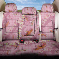 Pink Palaka Hawaiian And Japanese Back Car Seat Cover Sakura Lei With Koi Fish DT05 One Size Pink - Polynesian Pride