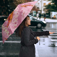 Pink Palaka Hawaiian And Japanese Umbrella Sakura Lei With Koi Fish - Polynesian Pride
