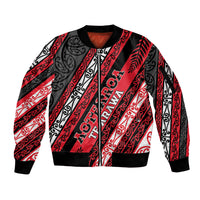 Personalised Aotearoa Te Arawa Sleeve Zip Bomber Jacket New Zealand Maori Tribal Fern Pattern