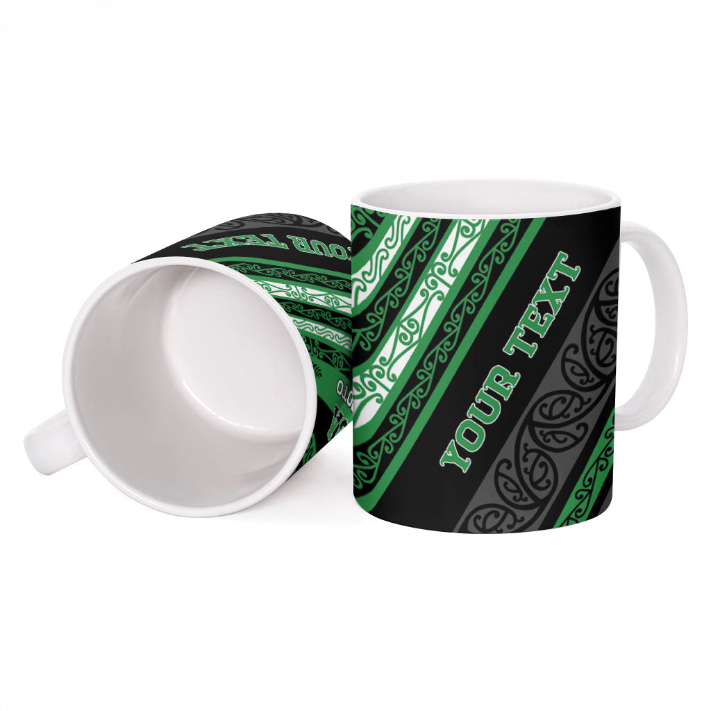 Personalised Aotearoa Ngati Maniapoto Ceramic Mug New Zealand Maori Tribal Fern Pattern