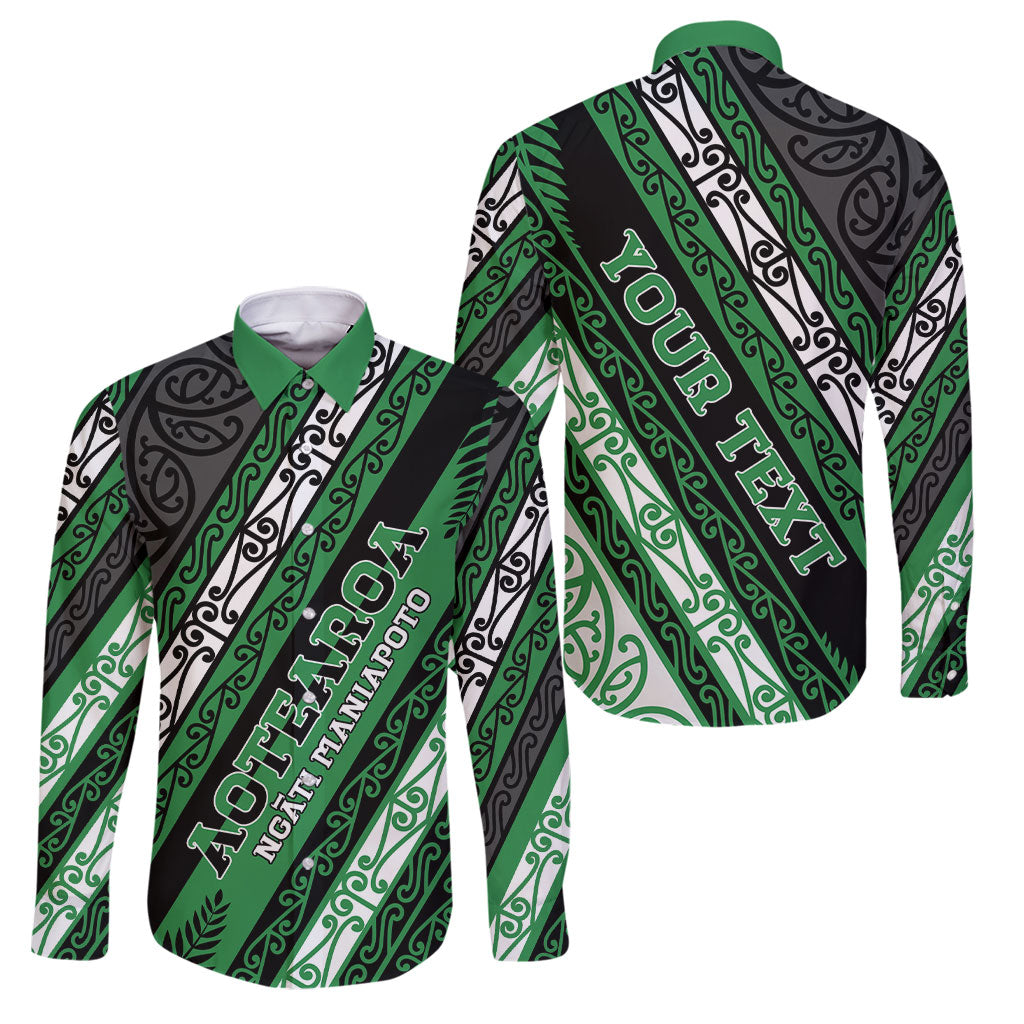 Personalised Aotearoa Ngati Maniapoto Family Matching Tank Maxi Dress and Hawaiian Shirt New Zealand Maori Tribal Fern Pattern