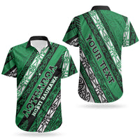 Personalised Aotearoa Ngati Raukawa Couples Matching Mermaid Dress and Hawaiian Shirt New Zealand Maori Tribal Fern Pattern