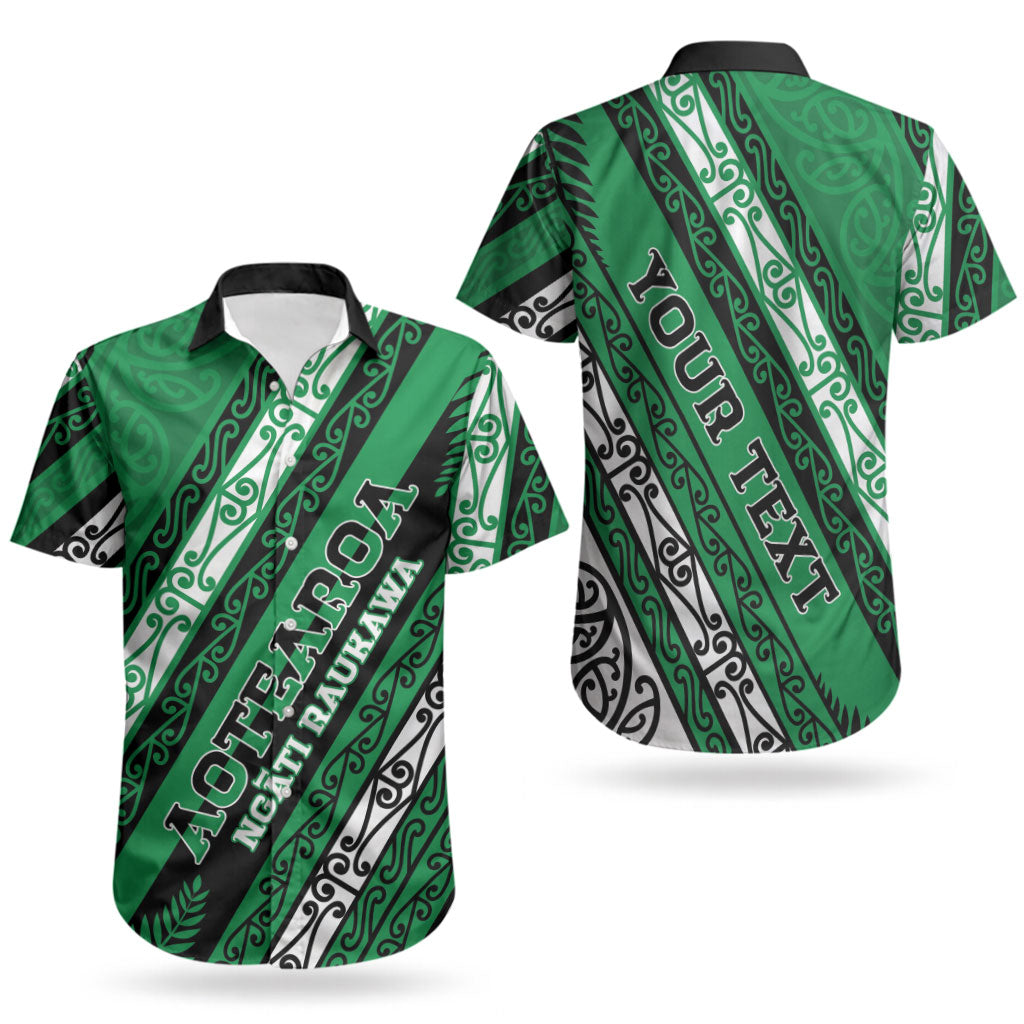 Personalised Aotearoa Ngati Raukawa Couples Matching Summer Maxi Dress and Hawaiian Shirt New Zealand Maori Tribal Fern Pattern