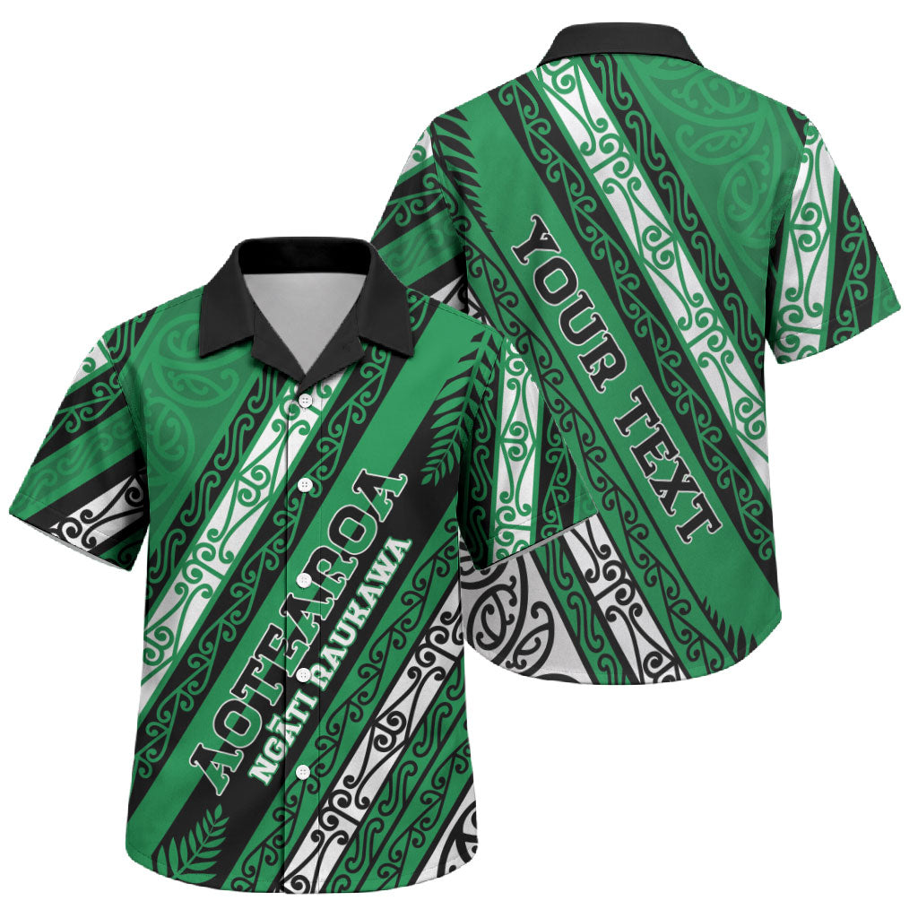 Personalised Aotearoa Ngati Raukawa Family Matching Long Sleeve Bodycon Dress and Hawaiian Shirt New Zealand Maori Tribal Fern Pattern