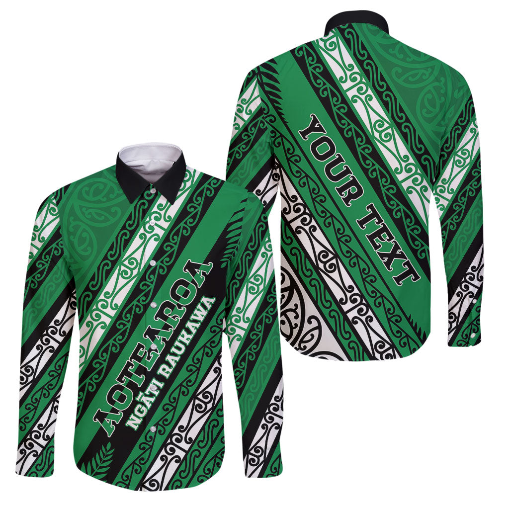 Personalised Aotearoa Ngati Raukawa Family Matching Summer Maxi Dress and Hawaiian Shirt New Zealand Maori Tribal Fern Pattern