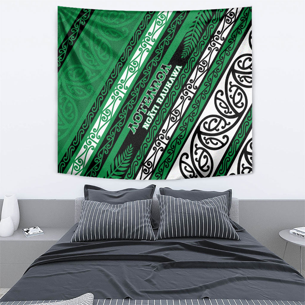 Aotearoa Ngati Raukawa Tapestry New Zealand Maori Tribal Fern Pattern
