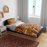 Aotearoa Waikato Tainui Bedding Set Maori Tribal Pattern Koru Motif