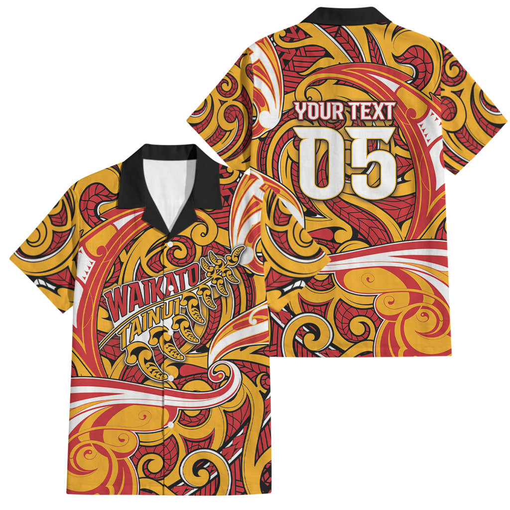 Custom Aotearoa Waikato Tainui Family Matching Off The Shoulder Long Sleeve Dress and Hawaiian Shirt Maori Tribal Pattern Koru Motif