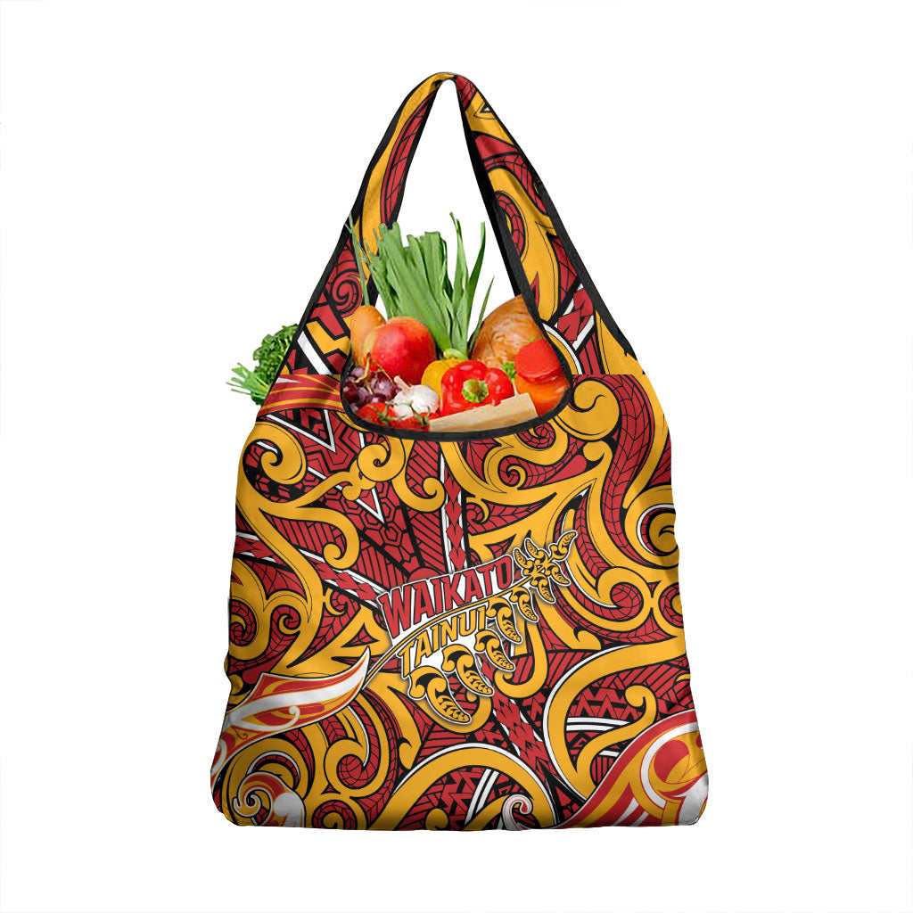 Aotearoa Waikato Tainui Grocery Bag Maori Tribal Pattern Koru Motif DT05 1-pack One Size Yellow - Polynesian Pride