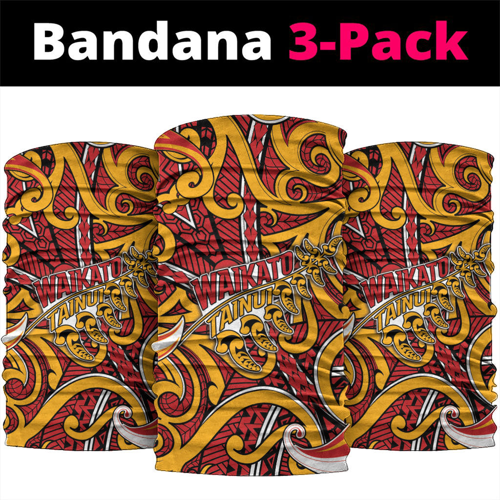 Aotearoa Waikato Tainui Neck Gaiter Maori Tribal Pattern Koru Motif DT05 package One Size: 25*50cm Yellow - Polynesian Pride