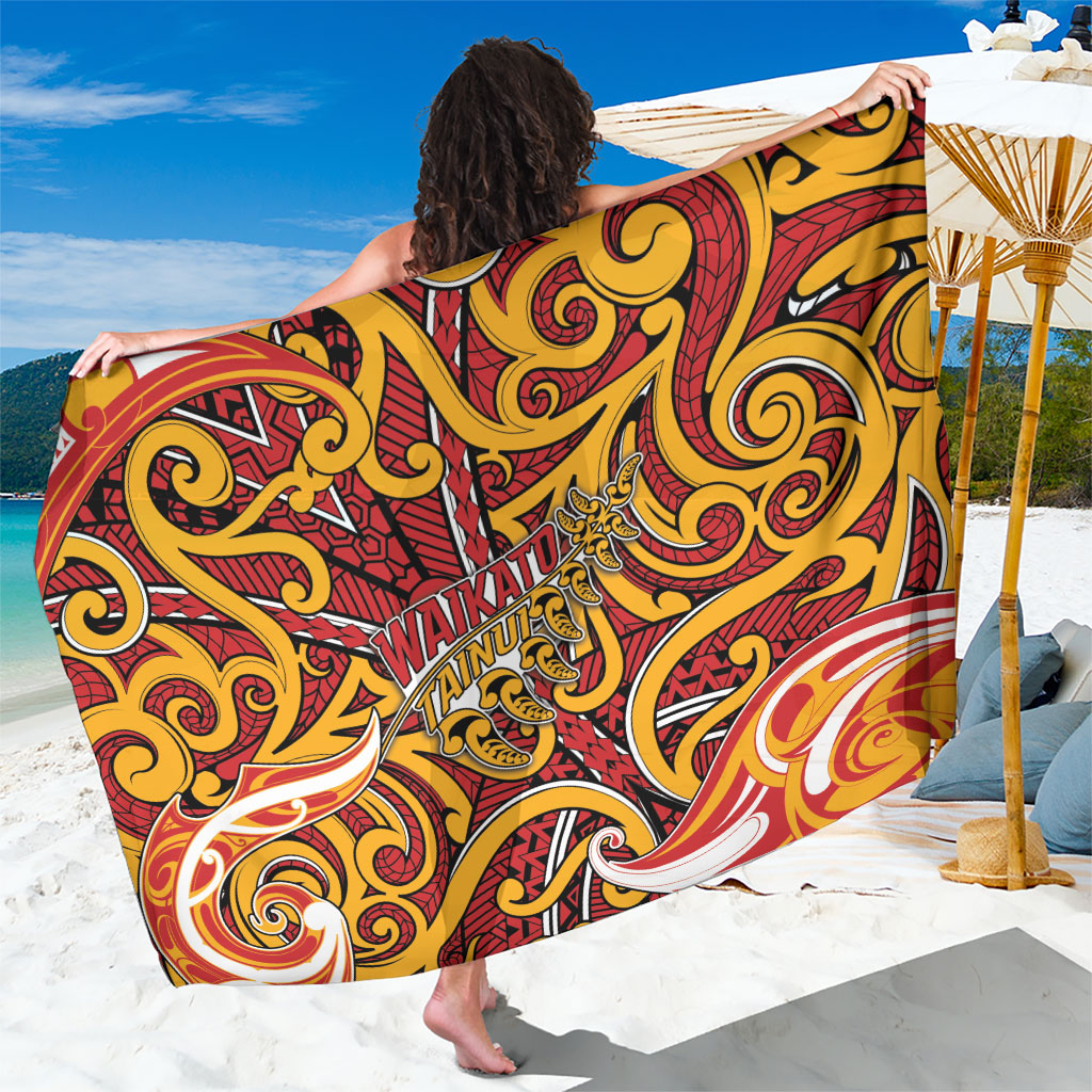 Aotearoa Waikato Tainui Sarong Maori Tribal Pattern Koru Motif DT05 One Size 44 x 66 inches Yellow - Polynesian Pride