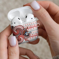 French Polynesian Christmas AirPods Case Santa Riding Hammerhead Shark Tahitian DT05 - Polynesian Pride