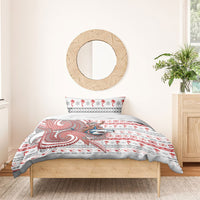French Polynesian Christmas Bedding Set Santa Riding Hammerhead Shark Tahitian DT05 - Polynesian Pride