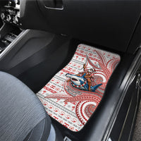 French Polynesian Christmas Car Mats Santa Riding Hammerhead Shark Tahitian DT05 - Polynesian Pride