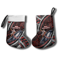 Aotearoa Christmas Stocking Santa Riding Humpback Whale Maori Koru DT05 - Polynesian Pride