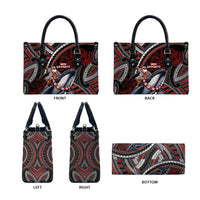 Aotearoa Christmas Leather Bag Santa Riding Humpback Whale Maori Koru DT05 - Polynesian Pride