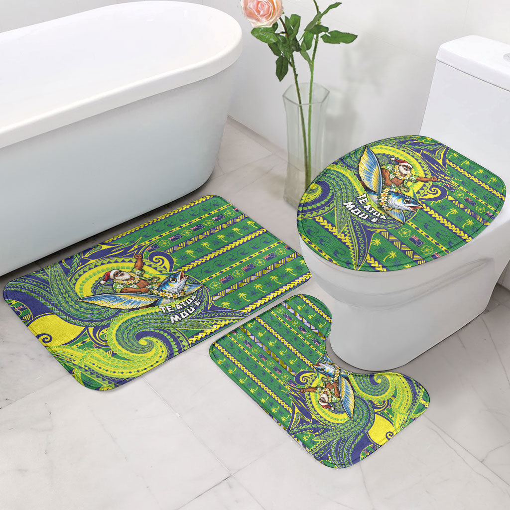 Cook Islands Christmas Bathroom Set Santa Riding Flying Fish DT05 - Polynesian Pride
