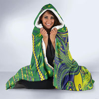 Cook Islands Christmas Hooded Blanket Santa Riding Flying Fish DT05 - Polynesian Pride