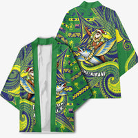 Cook Islands Christmas Kimono Santa Riding Flying Fish DT05 - Polynesian Pride