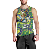 Cook Islands Christmas Men Tank Top Santa Riding Flying Fish DT05 - Polynesian Pride