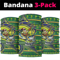 Cook Islands Christmas Neck Gaiter Santa Riding Flying Fish DT05 package One Size: 25*50cm Green - Polynesian Pride