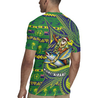 Cook Islands Christmas Rugby Jersey Santa Riding Flying Fish DT05 - Polynesian Pride
