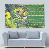 Cook Islands Christmas Tapestry Santa Riding Flying Fish DT05 - Polynesian Pride